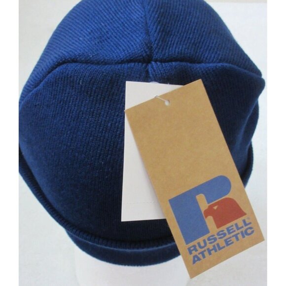 Russell Athletic Men's Classic Cuff Logo Beanie Hat Navy Blue OSFA NWT Free Ship - Picture 3 of 3